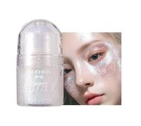 Roll-on Gel à Paillettes pour le Corps, Visage Liquide de Paillettes Holographiques, Sirène Paillettes Chunky Glitter pour les Accessoires de Rave, Maquillage d'Halloween
