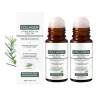 Roll on Huile Corporelle Liftante Au Collagène,Huile pour le Corps, Huile Pour Le Corps Hydratante,Huile Corporelle Raffermissante Au Romarin, Pour ayant peau relâchée et aux femmes d'âge moyen (2PC)
