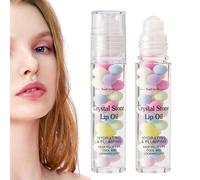 Roll On Lip Oil - Brillant À Lèvres Transparent Hydratant Avec Boule Roulante | Base Et Baume À Lèvre LipOil | Lèvre Hydratantes Et Non Collantes Pour Des Lèvres Lisses, Brillantes Et Nourries (6,8