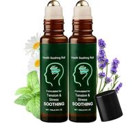 Roll-on pour les soins du corps, 10 ml, ingrédients naturels et purs, confort rafraîchissant rapide pour votre tête. ,2PCS