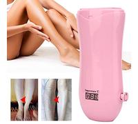 Roll On Wax Warmer Chauffe-cire électrique Portable Température Réglable Chauffe-cire Dépilatoire Machine D'épilation pour Femmes et Hommes Rose (Prise UE 220V)