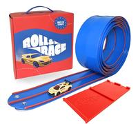 Roll&Race Circuit Voiture Flexible 4 m pour Enfants, Enroulable | Crée rampes, loopings et sauts; Link&Race relie les circuits. Adapté à de nombreuses voitures, avec mallette. Cadeau 2-8 ans.