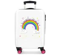 Roll Road Arcoiris Everything Ok Valise Trolley Cabine Rose 38x55x20 cms Rigide ABS Serrure à combinaison 35L 2,3Kgs 4 roues Bagage à main