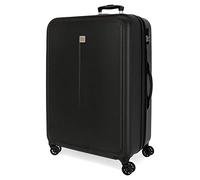 Roll Road Cambodge Valise Moyenne Noire 48 x 68 x 27 cm Rigide ABS Fermeture à Combinaison latérale 72 l 3,8 kg 4 Roues Doubles