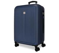 Roll Road Camboya - Chariot de Cabine - Noir - 40 x 55 x 20 cm - Cadenas à Combinaison Rigide ABS - Serrure latérale - 37 l - 3,08 kg - 4 Roues - Bagage à Main, Bleu Marine, 52 x 75 x 30 cm, Grande