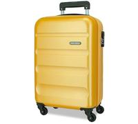 ROLL ROAD Flex Valise de Cabine Beige 35x55x20 cm Bagages Main Air Europe Rigide ABS Fermeture à Combinaison latérale 33L 2,78 kgs 4 Roues Doubles, Beige, Talla única, Valise de Cabine