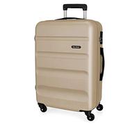 Roll Road Flex Valise Grande Beige 51x74x28 cms Rigide ABS Serrure à combinaison 91L 3,8Kgs 4 roues