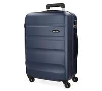 Roll Road Flex Valise Grande Bleu 51x74x28 cms Rigide ABS Serrure à combinaison 91L 3,8Kgs 4 roues