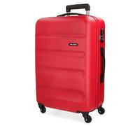 Roll Road Flex Valise Moyenne Rouge 46x64x23 cms Rigide ABS Serrure à combinaison 56L 3,1Kgs 4 roues
