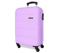 ROLL ROAD Flex Valise Rigide fabriquée en ABS, Un matériau, Fermeture à Combinaison latérale, 4 Roues Doubles, Bagage Main, intérieur Pratique avec Un Compartiment, Violet, Valise de Cabine