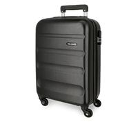 Roll Road Flex Valise Rigide fabriquée en ABS, Un matériau, Fermeture à Combinaison latérale, 4 Roues Doubles, Bagage Main, intérieur Pratique avec Un Compartiment, Noir, Talla única, Valise Air