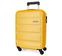 Roll Road Flex Valise rigide fabriquée en ABS, un matériau, fermeture à combinaison latérale, 4 roues doubles, bagage main, intérieur pratique avec un compartiment, ocre, Talla única, Valise de cabine