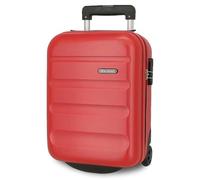 Roll Road Flex Valise Rigide fabriquée en ABS, Un matériau, Fermeture à Combinaison latérale, 4 Roues Doubles, Bagage Main, intérieur Pratique avec Un Compartiment, Rouge, Talla única, Valise à Main