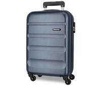 Roll Road Flex Valise Rigide fabriquée en ABS, Un matériau, Fermeture à Combinaison latérale, 4 Roues Doubles, Bagage Main, intérieur Pratique avec Un Compartiment, Bleu Marine, Talla única, Valise