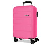 Roll Road Flex Valise Rigide fabriquée en ABS, Un matériau, Fermeture à Combinaison latérale, 4 Roues Doubles, Bagage Main, intérieur Pratique avec Un Compartiment, Rose, Talla única, Valise Air