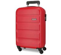 ROLL ROAD Flex Valise Rigide fabriquée en ABS, Un matériau, Fermeture à Combinaison latérale, 4 Roues Doubles, Bagage Main, intérieur Pratique avec Un Compartiment, Rouge, Talla única, Valise Air