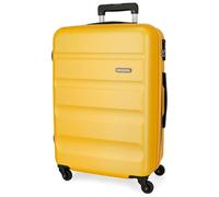 ROLL ROAD Flex Valise Rigide fabriquée en ABS, Un matériau, Fermeture à Combinaison latérale, 4 Roues Doubles, Bagage Main, intérieur Pratique avec Un Compartiment, Ocre, Talla única, Grande Valise
