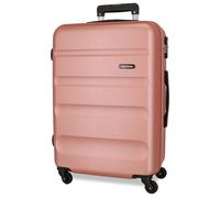 ROLL ROAD Flex Valise Rigide fabriquée en ABS, Un matériau, Fermeture à Combinaison latérale, 4 Roues Doubles, Bagage Main, intérieur Pratique avec Un Compartiment, Nude, Talla única, Valise Moyenne