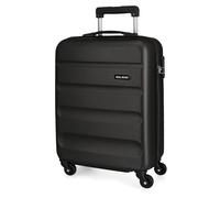 Roll Road Flex Valise Trolley Cabine Noir 38x55x20 cms Rigide ABS Serrure à combinaison 35L 2,5Kgs 4 roues Bagage à main