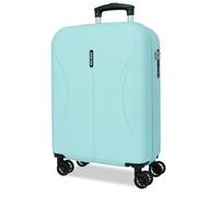 ROLL ROAD Formentera Bleu Clair Valise Cabine 38x55x20 cm Rigide ABS Serrure à Combinaison Intégrée 35L 2.6kg 4 Doubles Roues Bagage à Main