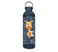 Roll Road Happy Pets Bouteille en Acier Inoxydable Bleu 7 x 26,5 x 7 cm
