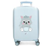 Roll Road Happy Pets Valise Cabine Bleue 33 x 50 x 20 cm Rigide 2 kg Fermeture à Combinaison latérale ABS 2 kg 28 L Bagage à Main, Bleu, Talla única, Valise Cabine