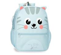 Roll Road Happy - Sac à dos enfant, sac à dos scolaire, fabriqué en polyester, avec poches latérales, bretelles larges et réglables, poignée supérieure pour le suspendre