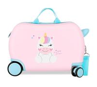 Roll Road Happy - Valise Enfant Rigide en ABS avec Fermeture à Combinaison Latérale, 4 Roues, Bagage à Main. Fabriquée en ABS, Un matériau Rigide et léger.