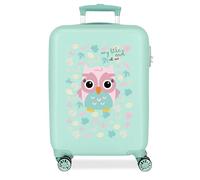 Roll Road Happy - Valise Enfant Rigide en ABS avec Fermeture à Combinaison Latérale, 4 Roues, Bagage à Main. Fabriquée en ABS, Un matériau Rigide et léger.