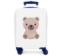 Roll Road Happy Pets Valise de Cabine Blanche 33 x 50 x 20 cm Rigide 2 kg Fermeture à Combinaison latérale ABS 2 kg 33 L Bagage à Main, Blanc, Talla única, Valise Cabine