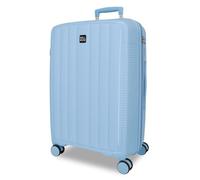 ROLL ROAD Joumma Acadia Bleu Clair Valise Moyenne 45x65x25 cm Rigide Polypropylène Cadenas à Combinaison Intégré 67L 3.4kg 4 Doubles Roues