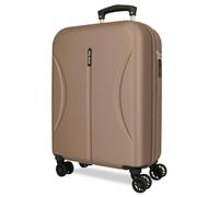 Joumma Roll Road Formentera Champagne Valise Cabine 38x55x20 cm Rigide ABS Cadenas à Combinaison Intégré 35L 2.6kg 4 Doubles Roues Bagage à Main