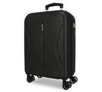 ROLL ROAD Joumma Formentera Valise Cabine Noir 38x55x20 cm Rigide ABS Cadenas à Combinaison Intégré 35L 2.6kg 4 Doubles Roues Bagage à Main