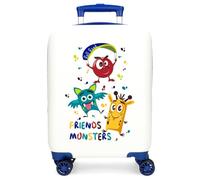 Roll Road Little me Friends Valise de Cabine Blanche 33 x 50 x 20 cm Rigide ABS Fermeture à Combinaison latérale 28,4 L 2 kg 4 Roues Doubles Bagage Main, Blanc, Valise Cabine