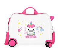 Roll Road Little Me Valise Enfant Blanc 50x38x20 cms Rigide ABS Serrure à combinaison 34L 2,1Kgs 4 roues Bagage à main