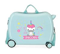 Roll Road Little Me Valise Enfant Turquoise 50x38x20 cms Rigide ABS Serrure à combinaison 34L 2,1Kgs 4 roues Bagage à main