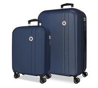 Roll Road Menorca Ensemble de valises Marines 46 x 65 x 24 cm Rigide ABS Fermeture à Combinaison intégrée 91L 6,05 kg 4 Roues Doubles Extensible Bagage à Main