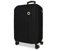 Roll Road Menorca Grande Valise Rigide en ABS avec Fermeture à Combinaison intégrée 97 l 4,3 kg 4 Roues Doubles Extensible Noir 52 x 75 x 27 cm