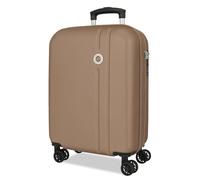 Roll Road Menorca Valise Cabine Champagne Rigide ABS Fermeture à Combinaison intégrée 35 l 2,6 kg 4 Roues Doubles Extensible Bagage à Main 38 x 55 x 20 cm