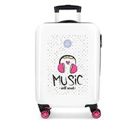 Roll Road Music Valise Trolley Cabine Rose 37x55x20 cms Rigide ABS Serrure à combinaison 34L 2,6Kgs 4 roues doubles Bagage à main