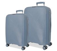 Roll Road Orbit Jeu de valises Bleues 54/64 cm Rigide 5,6 kg Fermeture TSA Polypropylène 5,6 kg 94,2 L Bagage à Main, Bleu, Talla única, Jeu de valises