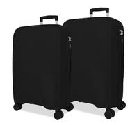 Roll Road Orbit Jeu de valises Noires 64/75 cm Rigide 7,1 kg Fermeture TSA intégrée Polypropylène 7,1 kg 145,8 L, Noir, Talla única, Jeu de valises