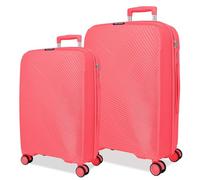 Roll Road Orbit Jeu de valises Roses 54/64 cm Rigide 5,6 kg Fermeture TSA Polypropylène 5,6 kg 94,2 L Bagage à Main, Rose, Talla única, Jeu de valises