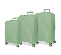 Roll Road Orbit Jeu de valises Vertes 54/64/75 cm Rigide 9,6 kg Fermeture TSA Polypropylène 9,6 kg 183L Bagage à Main, Vert, Talla única, Jeu de valises