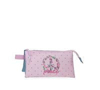 ROLL ROAD Peace Trousse à Trois Compartiments Multicolore 22 x 12 x 5 cm Polyester, Multicolore, Talla única, Trousse Trois Compartiments