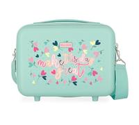 Roll Road Queen of Hearts Trousse de Toilette Adaptable Bandoulière Bleue 29x21x15 cm ABS Rigide 9.14L 0.6 kgs