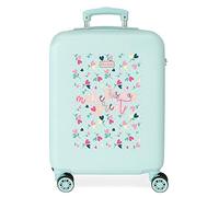 Roll Road Queen of Hearts Valise Cabine Bleu 38x55x20 cms Rigide ABS Serrure latérale à combinaison 35L 2 kgs 4 Roues bagage à main