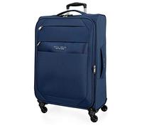 Roll Road Royce Valise Grande Bleu 48x76x29 cms Souple Polyester Serrure à combinaison 93L 2,9Kgs 4 roues Extensible