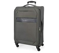 Roll Road Royce Valise Grande Gris 48x76x29 cms Souple Polyester Serrure à combinaison 93L 2,9Kgs 4 roues Extensible
