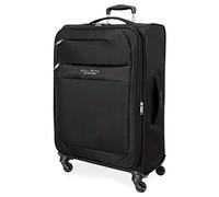 Roll Road Royce Valise Moyenne Noir 43x66x26 cms Souple Polyester Serrure à combinaison 64L 2,6Kgs 4 roues Extensible